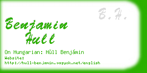 benjamin hull business card